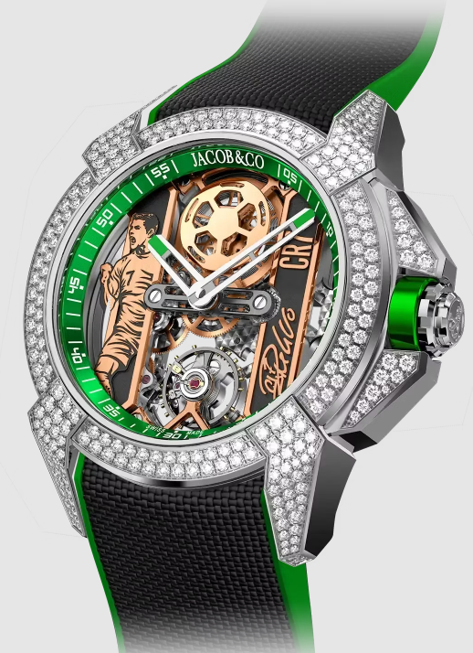 (image for) Jacob & Co epic x cr7 - HEART OF CR7 - PAVE EX120.10.RD.AA.A Replica watch